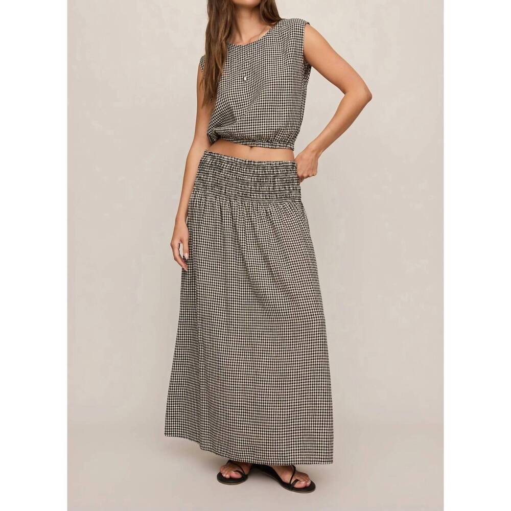 NEW Z SUPPLY merit gingham top in black, white - Picture 4 of 6